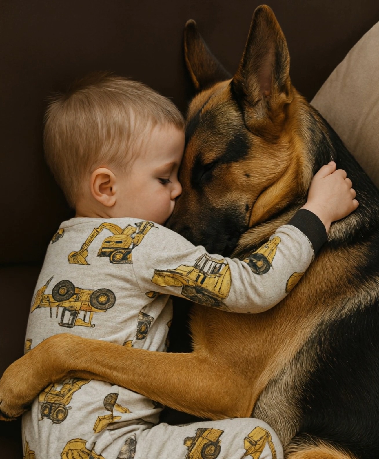 A 3-year-old boy and his dog fell asleep cuddled together on the couch: to the parents this scene seemed very touching – until the next morning, when they entered the room and saw something terrible