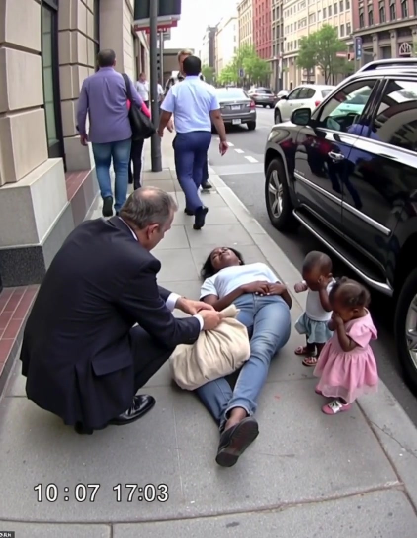 A Homeless Woman Collapsed Beside the Road with Her Twins—What a Passing Billionaire Did Changed