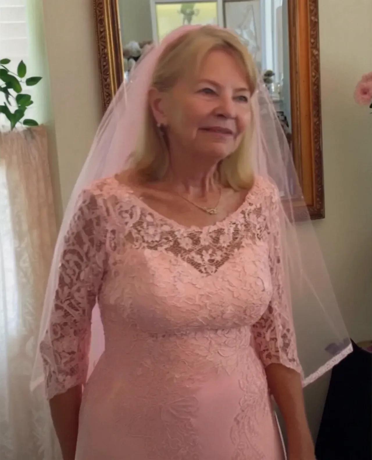 My DIL Laughed at the Pink Wedding Dress I Made for Myself – She Didn’t Expect My Son’s Reaction