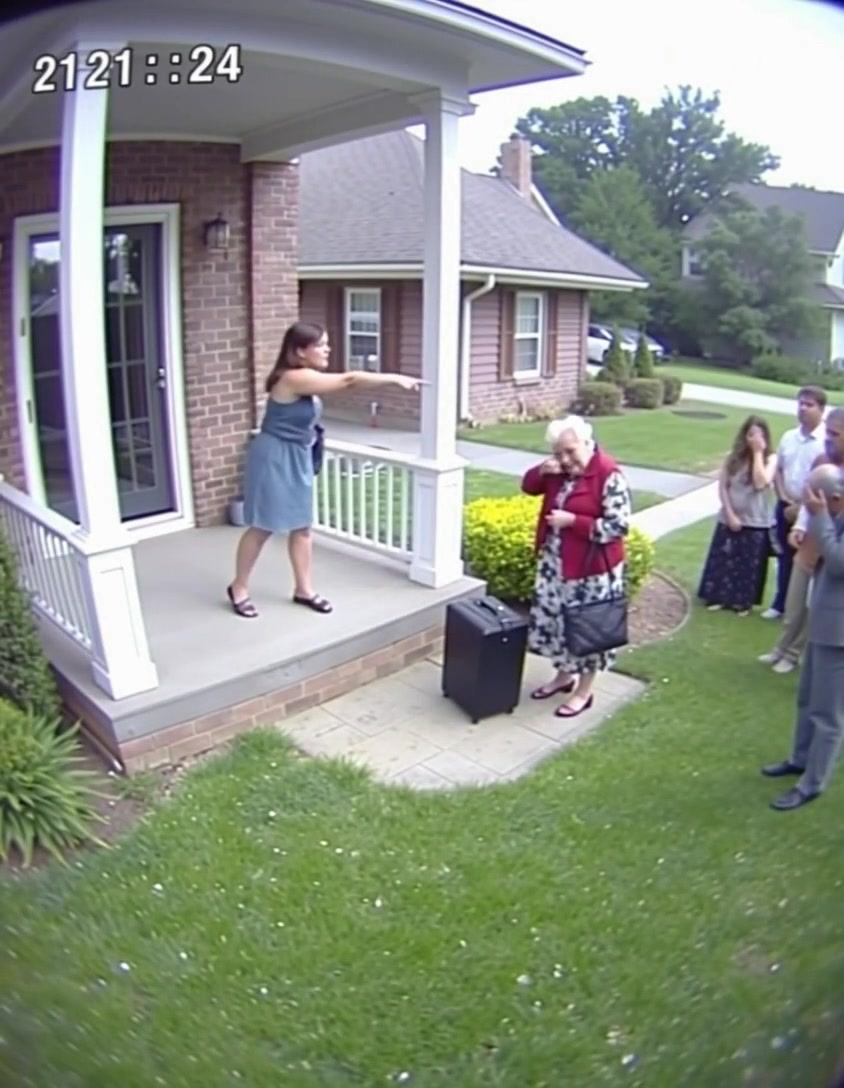 The mother was kicked out into the street by her daughter because of her old